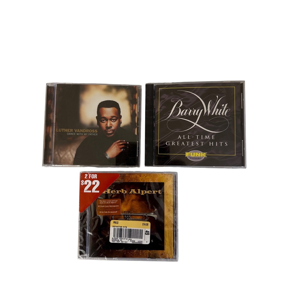 Luther Vandross Barry White Herb Alpert CD Lot 3 Greatest Hits Dance My Father